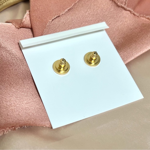 Tory Burch Logo Large Stud Earrings - Picture 4 of 5